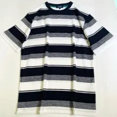 【未使用】アーノルドパーマー　半袖ボーダープルオーバー M ネイビー　消臭抗菌