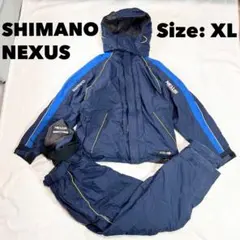 【美品】SHIMANO シマノ　NEXUS フィッシングウェア　ダウン　上下　青 美品】SHIMANO シマノ NEXUS フィッシングウェア ダウン 上下 青