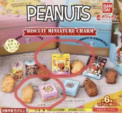 PEANUTS スヌーピー　ビスケットミニチュアチャーム　エンボス缶　メープル