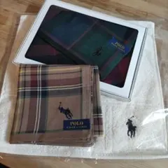 POLO RALPH LAUREN ハンカチ 2枚、タオルハンカチ1枚セット