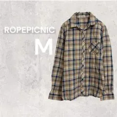 ROPEPICNIC ロペピクニック チェックシャツ 長袖 柄 綿100 38