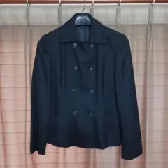 (美品)未使用に近いジェイプレス　黒 ダブルブレスト ショートジャケット　コート