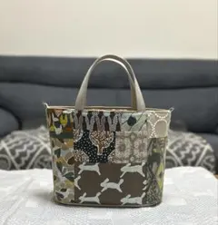 タイムSALE ハンドメイド ミナペルホネン パッチのオーバルトート(L)
