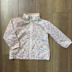 ホットビスケッツ　ウィンドブレーカー　花柄 ジップアップジャケット 90cm