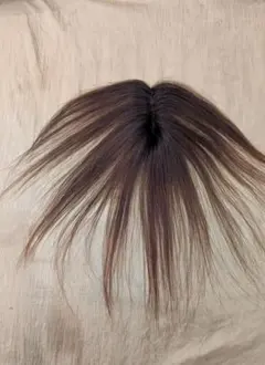 j.m…様専用ミディアムブラウン前髪なし頭頂部ウイッグ