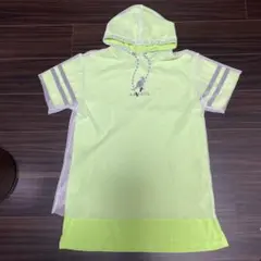 ピンクラテ×KANGOLフード付き半袖ワンピース/XSサイズ 150㎝