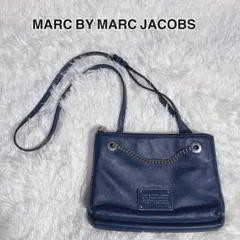 【極美品】袋付き マークバイマークジェイコブス ショルダーバッグ ネイビー 人気