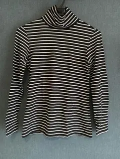 UNIQLO ヒートテック エクストラウォーム M ボーダー タートルネック