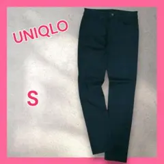 ユニクロ スキニーデニムパンツ ジーンズ 黒 ストレッチ スリム レディース S