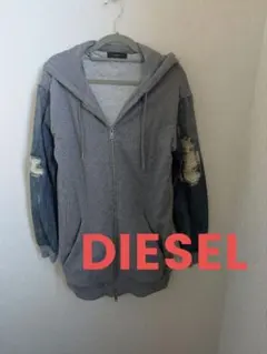 DIESEL 袖ダメージデニムロングパーカーのサムネイル