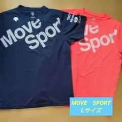 DESCENTE Move Sport Tシャツ ネイビー　オレンジのサムネイル