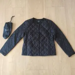 UNIQLO ユニクロ ウォームパディッド ノーカラー ジャケット S 黒