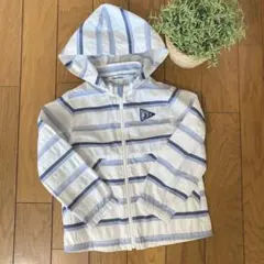 familiar ストライプ フード付きジャケット 120