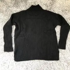 BANANA REPUBLIC ブラックリブ編みセーター S