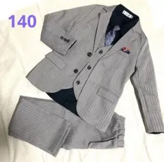 フォーマルスーツ　LuoboBeiBei 5点セット　グレー　140 男の子