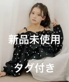 即日発送 Chico ドット柄 オフショルダー フリルブラウス 長袖のサムネイル