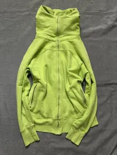 y2kお兄系 cyber High-Neck Zip-Up Hoodie
