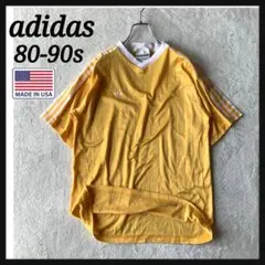 希少 80-90s USA製 アディダス ゲームシャツ トレフォイル
