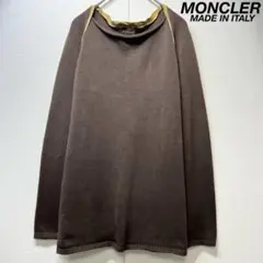 希少 MONCLER 上質 茶タグ スエード レザー デザイン 長袖 ニット Mのサムネイル