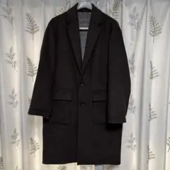 ダークブラウン ロングコート