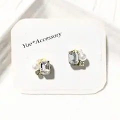 D-68　ハンドメイド☆ビジューピアス／イヤリング