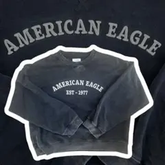 AMERICAN EAGLE ブラック トレーナー