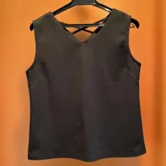 CECIL McBEE ノースリーブ トップス ブラック