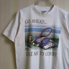90年代 シングルステッチ　アートTシャツ　テニス　スポーツ