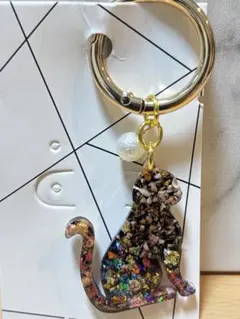 レジン　ねこキーホルダー