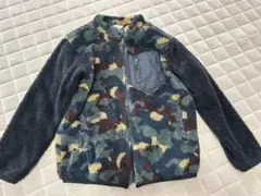 branshés 迷彩柄もこもこジップパーカー