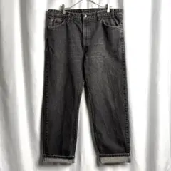 USA製 Levi's 505 先染め ブラック デニム パンツ W40×L32
