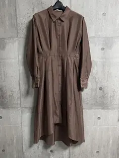 ROYAL Party ロイヤルパーティー　ブラウン 長袖 ロングワンピース