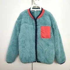 サマンサモスモスラーゴム　ボア　フリース　アウター　ブルー　XL
