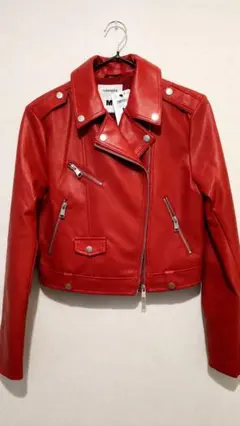 TERRANOVA ライダースジャケット レッド Mサイズのサムネイル