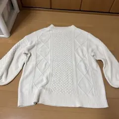 JEANASIS ケーブルニット ホワイトのサムネイル