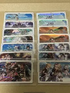 【送料込】原神ウエハースシールステッカーまとめ売り計14枚