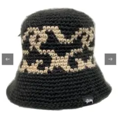 Stussy バケットハット 黒とベージュ