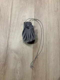 Hender Scheme＊air dimple スエード 巾着ポーチ グレー