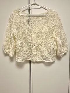 Kastane シアーレース5分袖カーディガンのサムネイル
