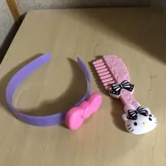 ハローキティ  カチューシャ&リボンコーム　マクドナルドハッピーセット