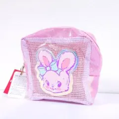 スイマー　ピンク　ラメ　うさぎ　ポーチ