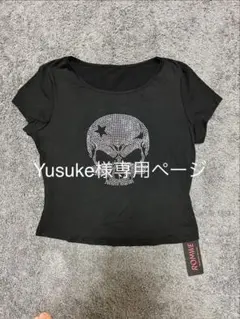 ROMWE スカルストーン装飾Tシャツ ブラック