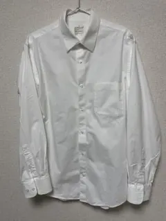 無印良品　白 コットン長袖ワイシャツ Lサイズ