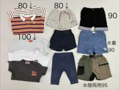 カジュアルTシャツとショートパンツセット 80-100
