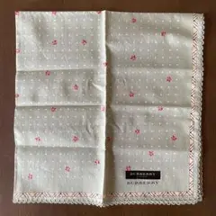 新品未使用　BURBERRY 小花柄　ハンカチ　レース