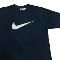 90s 銀タグ NIKE ビッグスウォッシュTシャツ デカロゴ ナイキ ギザロゴ