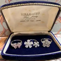 アンティーク・ヴィンテージ調 指輪3点セット イミテーション　シルバーカラー