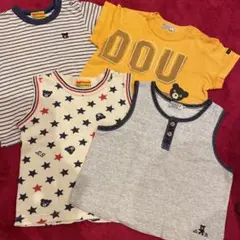 ミキハウスDOUBLE.BTシャツタンクトップ4枚セット 男児 90cm