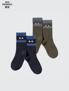 ユニクロ アニヤ・ハインドマーチ ヒートテックソックス2足セット 20〜24㎝