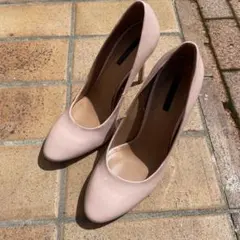 ピンク ハイヒール 合成皮革 約8cmヒール